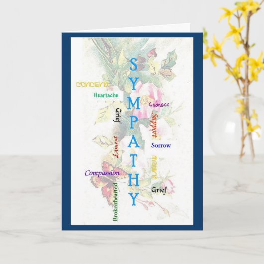Sympathiewoorden Kaart (Gele Bloem)