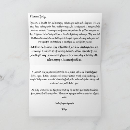 Sympathikaart Bedankkaart (Binnen)