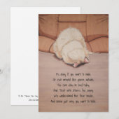 Sympathikaart met gedicht: Ik ben er voor jou Bedankkaart (Voorkant / Achterkant)