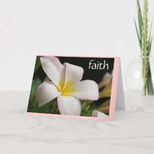 Sympathikaart: Plumeria w Scripting vers op Faith Kaart