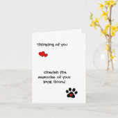 Sympathikaart - Verlies van een Pet Dog Kaart (Gele Bloem)