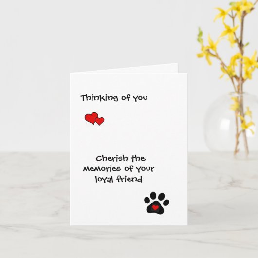 Sympathikaart - Verlies van een Pet Dog Kaart (Gele Bloem)