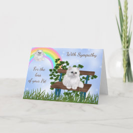 Sympathikaart voor gezelschapsdieren met witte kat kaart