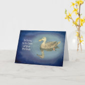 Sympathikaart voor verlies van Pet Duck Kaart (Gele Bloem)