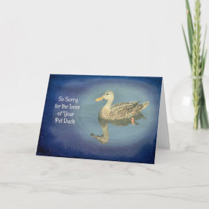 Sympathikaart voor verlies van Pet Duck Kaart