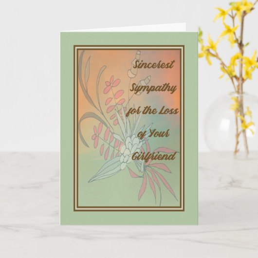 Sympathikaart voor verlies van Vriendin Kaart (Gele Bloem)