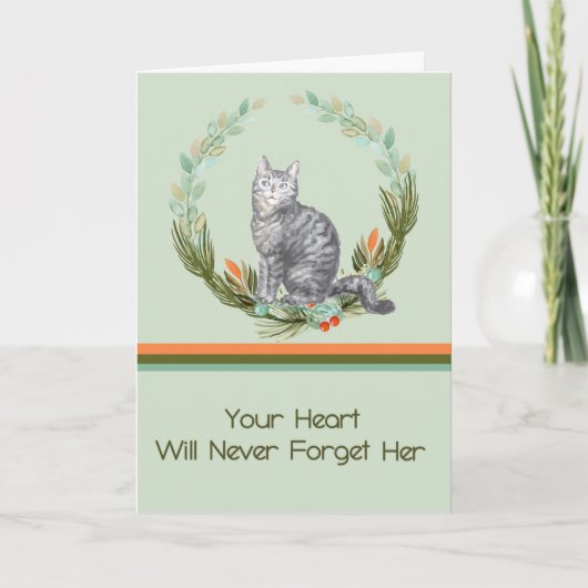 Sympathikaart voor Vrouw Tabby Cat Kaart (Voorkant)