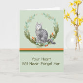 Sympathikaart voor Vrouw Tabby Cat Kaart (Gele Bloem)