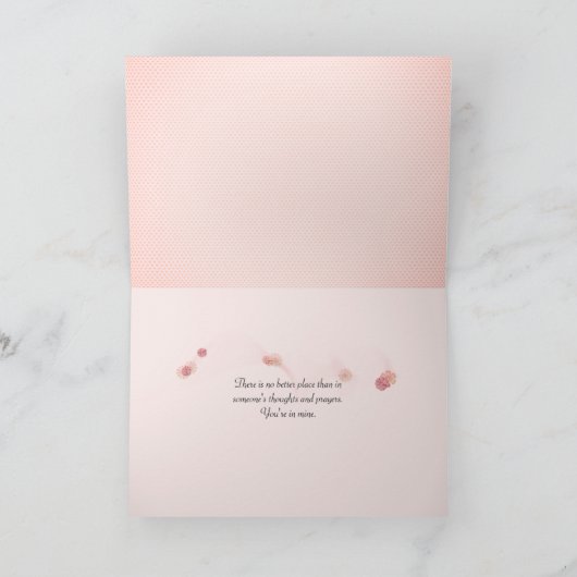 Sympathische roze roos in hand kaart (Binnen)