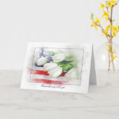 Sympathische tulpen op veteraan kaart (Gele Bloem)