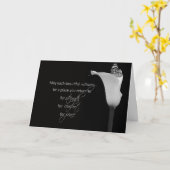 Sympathische vlinder in kala lily kaart (Gele Bloem)