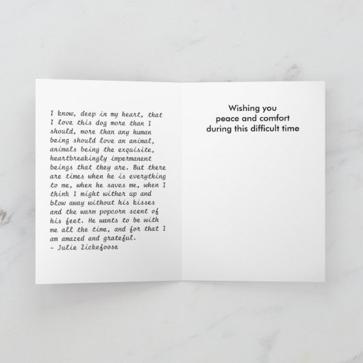 Sympathy Boston Terrier Kaart (Binnen)