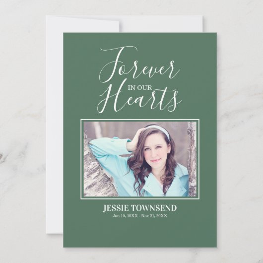 Sympathy Botanische Waterverf Foto Bedankkaart (Achterkant)