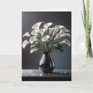 Sympathy Calla Lily Bouquet Kaart