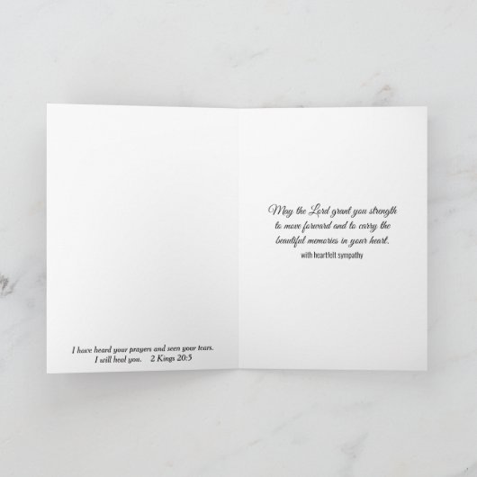 Sympathy Candle en Chrysanthemum Kaart (Binnen)