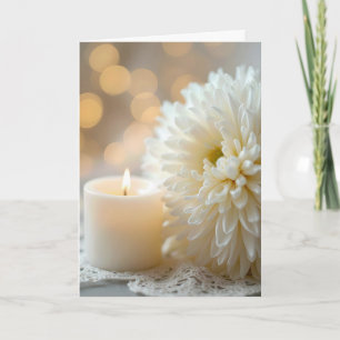 Sympathy Candle en Chrysanthemum Kaart