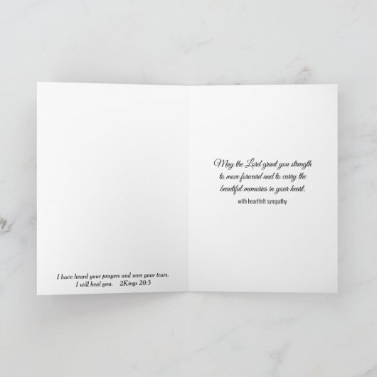 Sympathy Candle en witte chrysant Kaart (Binnen)