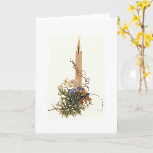 Sympathy Candle Kaart (Gele Bloem)