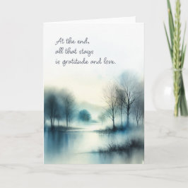 Sympathy Card "all that stays is gratitude & love" Kaart