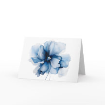 Sympathy Card Blauw bloemengebed