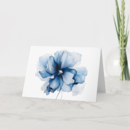 Sympathy Card Blauw bloemengebed Kaart