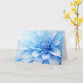 Sympathy Card Blauwe bloemen Kaart (Gele Bloem)