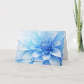 Sympathy Card Blauwe bloemen Kaart (Voorkant)