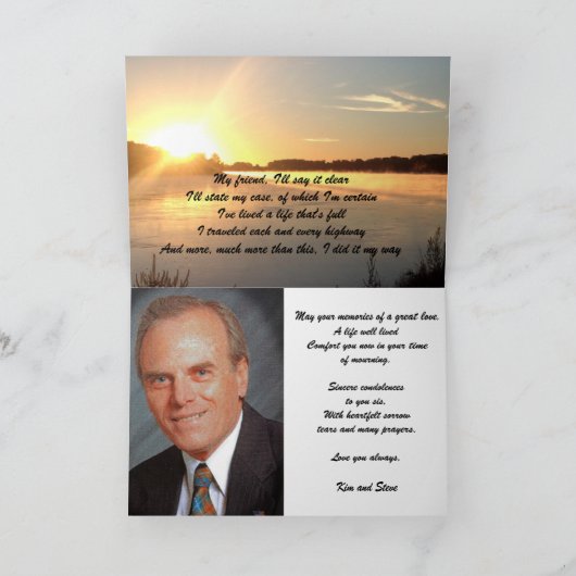 Sympathy Card Custom Kaart (Binnen)