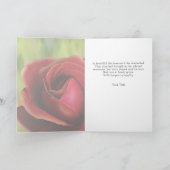 Sympathy Card: Deep Red Rose Customizeable Kaart (Binnen)