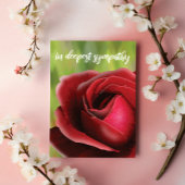Sympathy Card: Deep Red Rose Customizeable Kaart