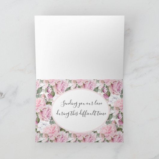 Sympathy Card Floral Kaart (Binnen)
