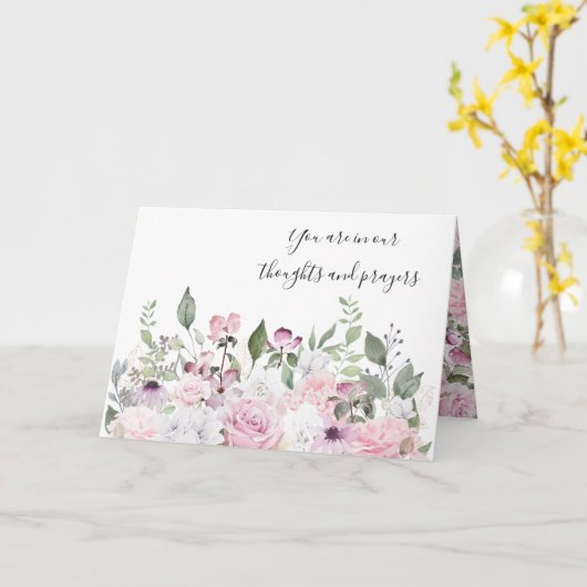 Sympathy Card Floral Kaart (Gele Bloem)