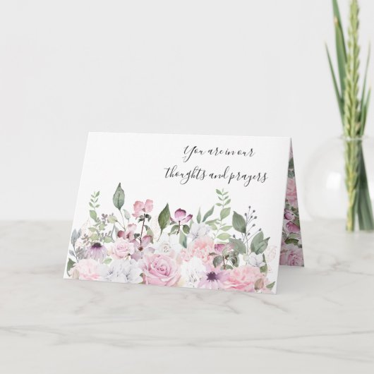 Sympathy Card Floral Kaart (Voorkant)