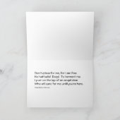 Sympathy Card for Cat Owner Kaart (Binnen)