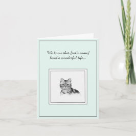 Sympathy Card for Pet Cat Kaart