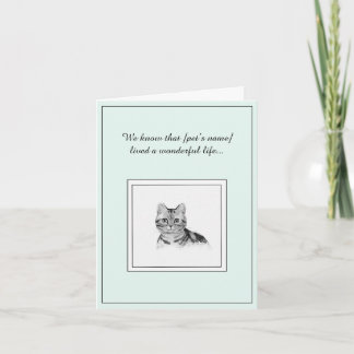 Sympathy Card for Pet Cat Kaart