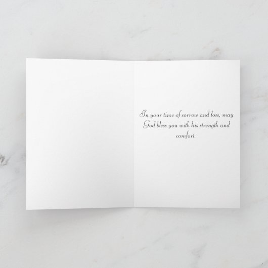 Sympathy Card In uw tijd van verdriet Kaart (Binnen)