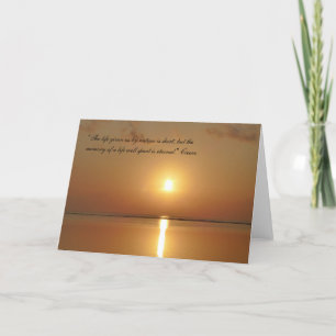 Sympathy Card - Memory is eternal Kaart