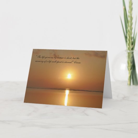Sympathy Card - Memory is eternal Kaart (Voorkant)