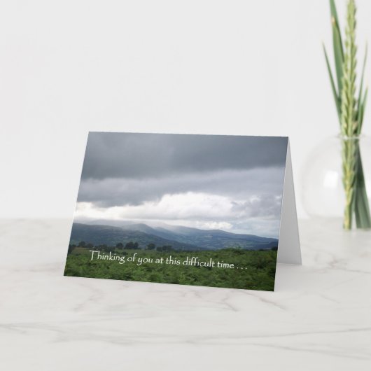 Sympathy Card met berglandschap Kaart (Voorkant)