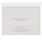 Sympathy Card met een zorgzaam vers (Binenzijde Horizontaal (Onderkant))