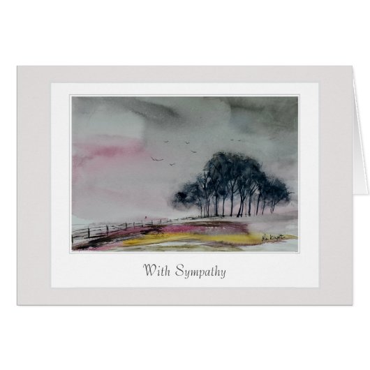 Sympathy Card met een zorgzaam vers (Voorkant Horizontaal)