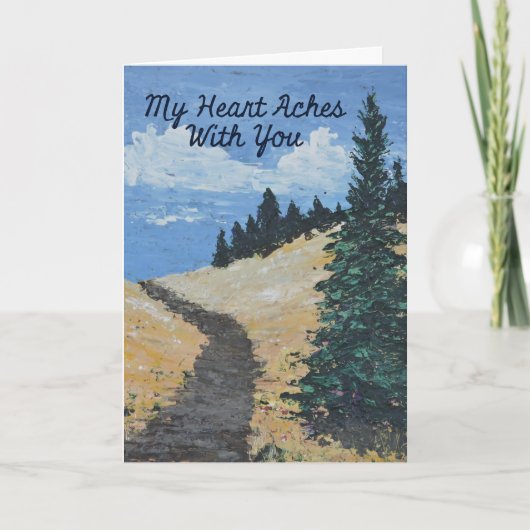 Sympathy Card Mountain Trail Kaart (Voorkant)
