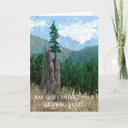 Sympathy Card Mountain Tree Kaart (Voorkant)