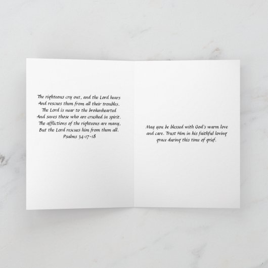 Sympathy Card Mountain Tree Kaart (Binnen)