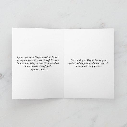 Sympathy Card Oak Tree Kaart (Binnen)