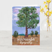Sympathy Card Oak Tree Kaart (Gele Bloem)