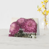 Sympathy Card - Paarse Mums (5x7) Blank Binnenin Kaart (Gele Bloem)