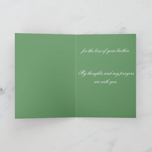 Sympathy Card van One: Brother Forest Kaart (Binnen)