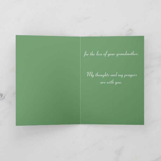 Sympathy Card van One: Grandmother Forest Scene Kaart (Binnen)